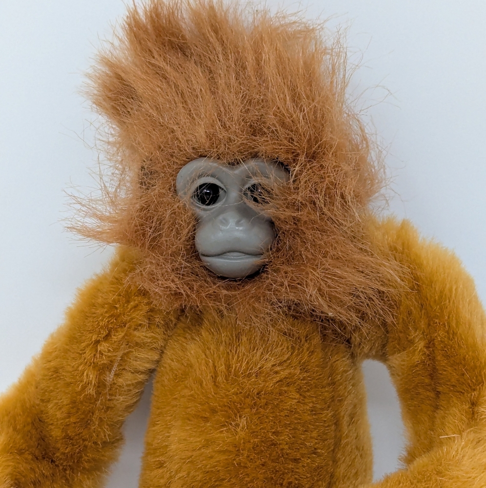 Wild Republic Monkey Plush Hanging Gray Face
